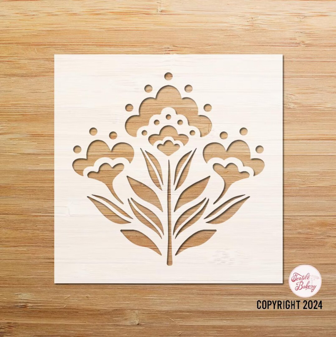 Mum Flower Stencil - Reusable Craft Stencil For Walls, Fabric & DIY Projects